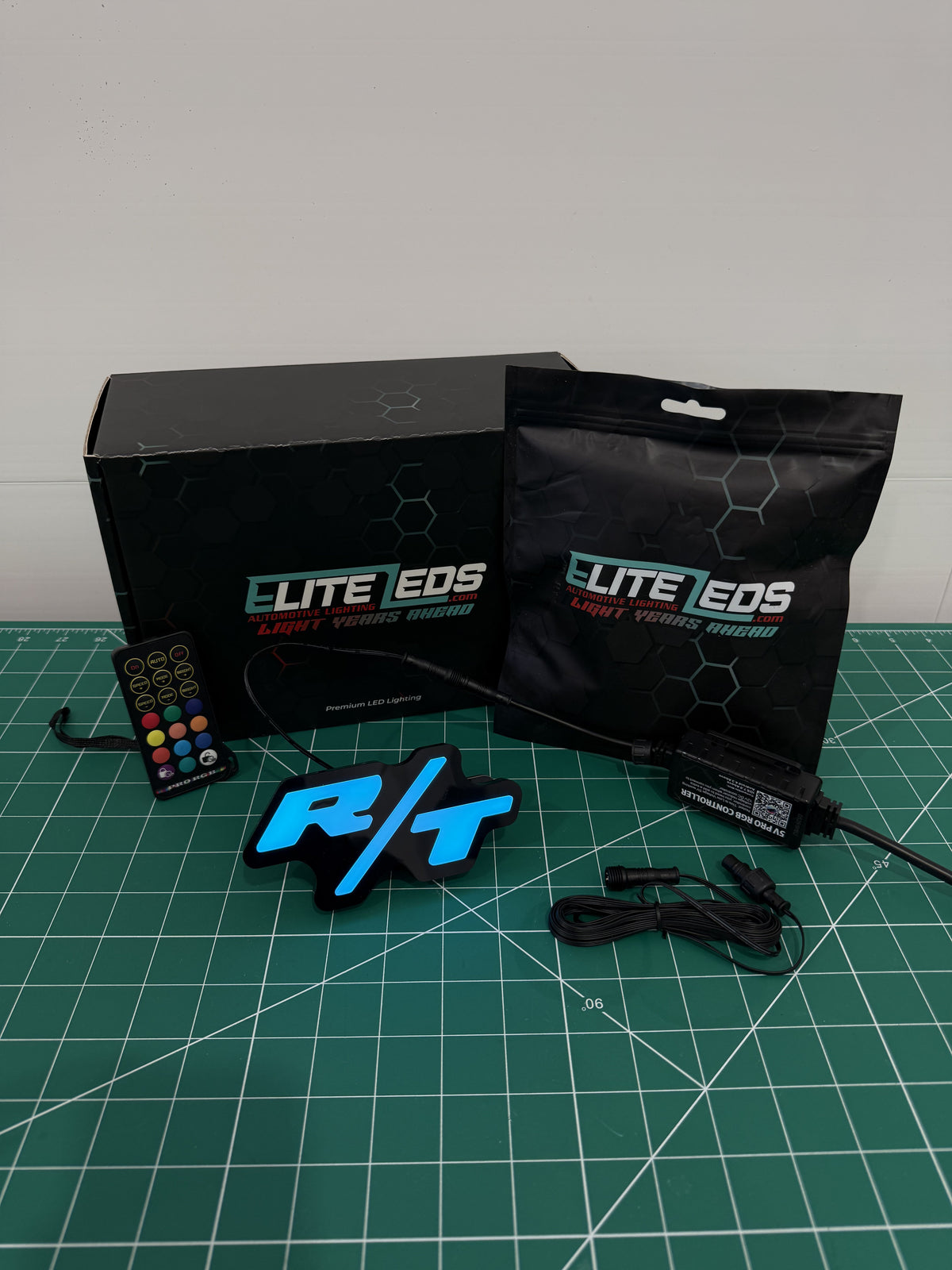 R/T LED Illuminated Badge — RGB Color Changing Emblem