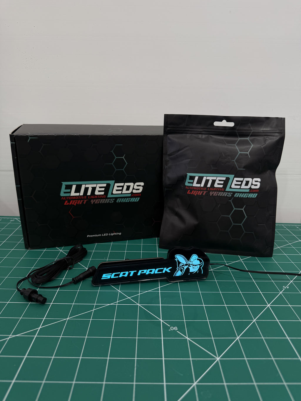 Scat Pack LED Illuminated Badge — RGB Color Changing Emblem