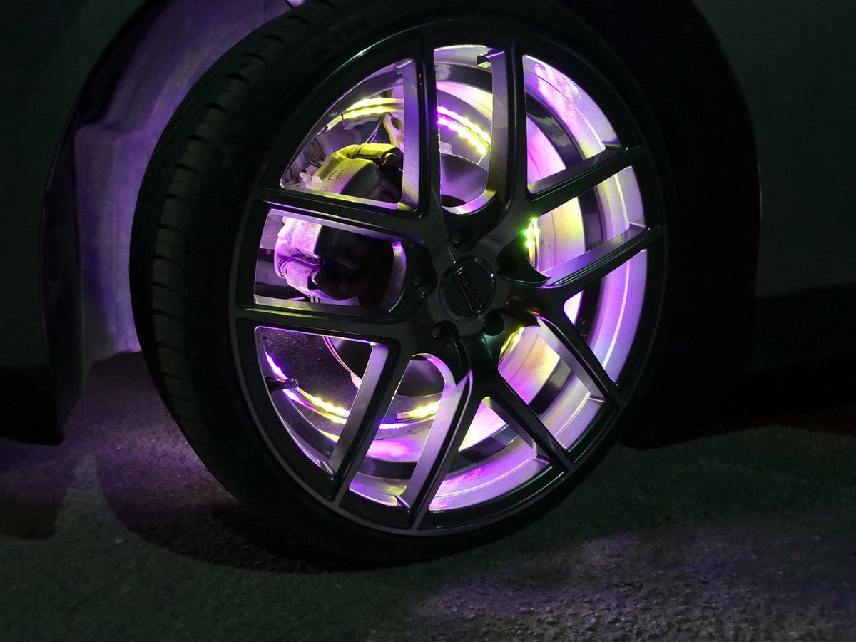 15.5" LED Wheel Ring Kit — 4-Piece RGB Double Row