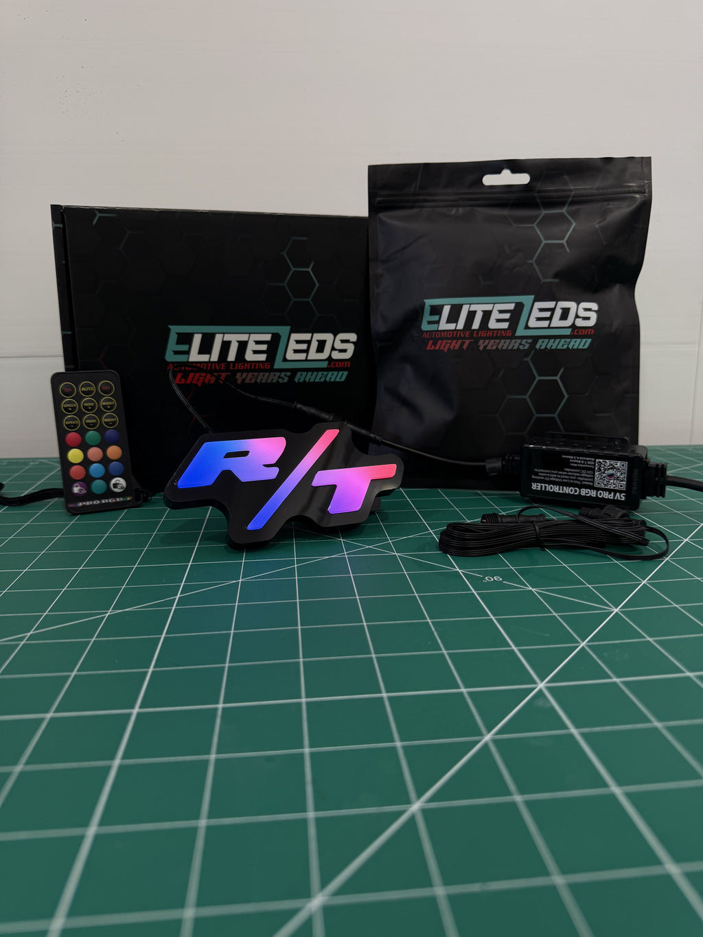 R/T LED Illuminated Badge — RGB Color Changing Emblem