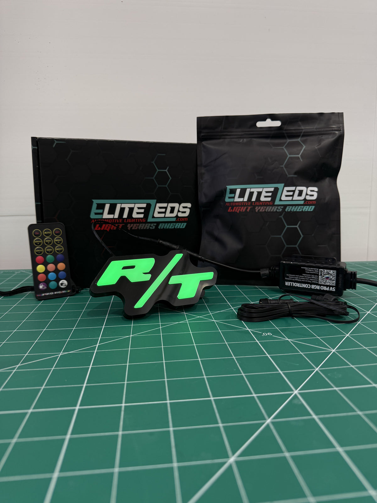 R/T LED Illuminated Badge — RGB Color Changing Emblem