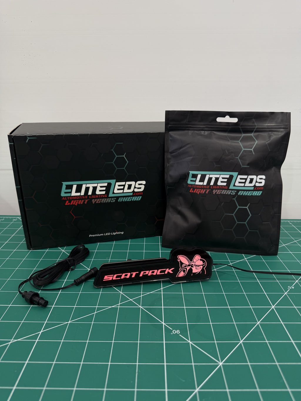 Scat Pack LED Illuminated Badge — RGB Color Changing Emblem