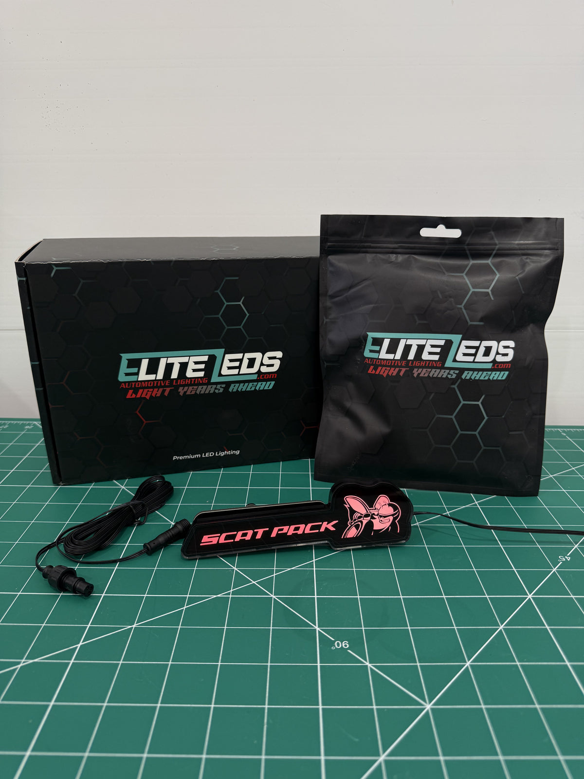 Scat Pack LED Illuminated Badge — RGB Color Changing Emblem
