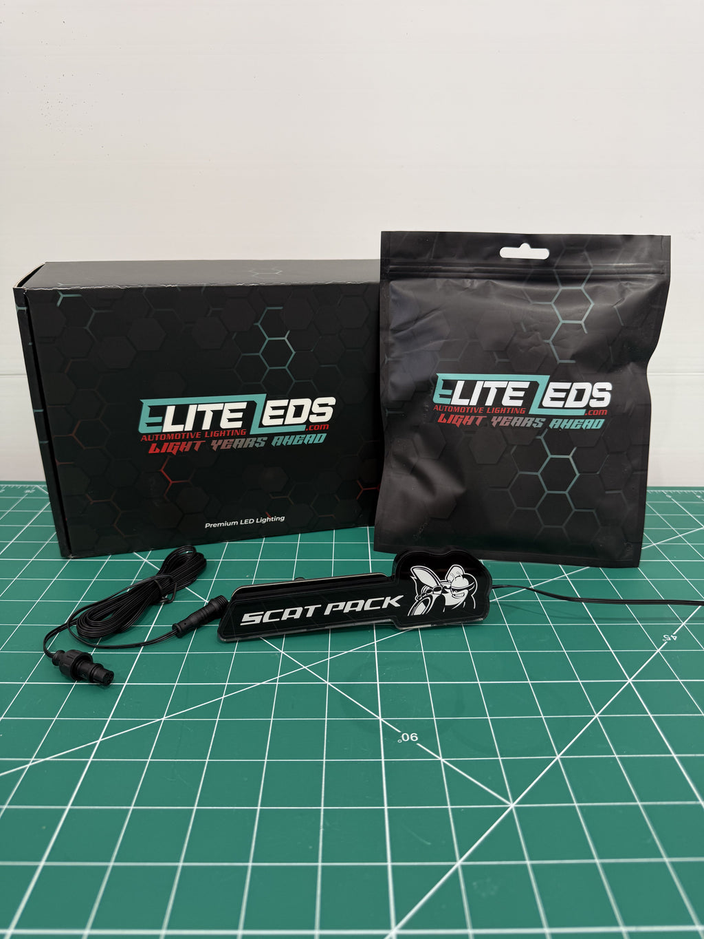 Scat Pack LED Illuminated Badge — RGB Color Changing Emblem