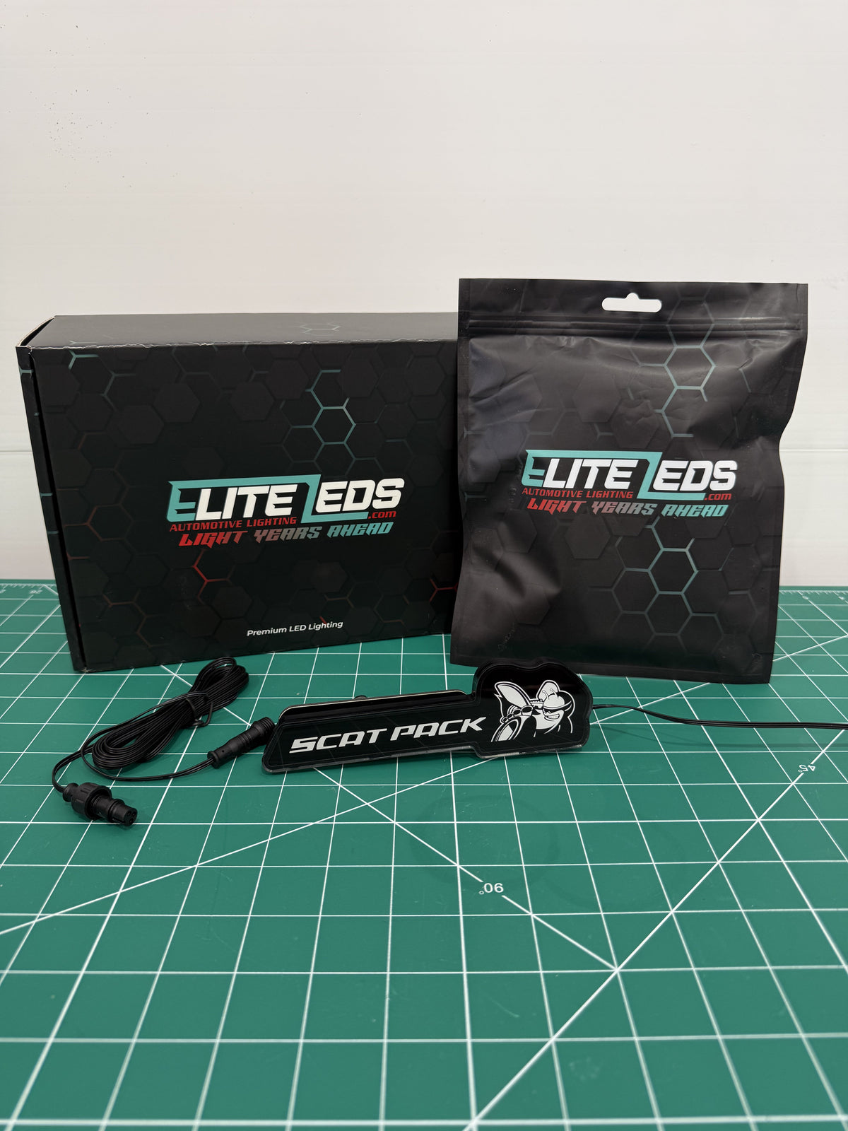 Scat Pack LED Illuminated Badge — RGB Color Changing Emblem