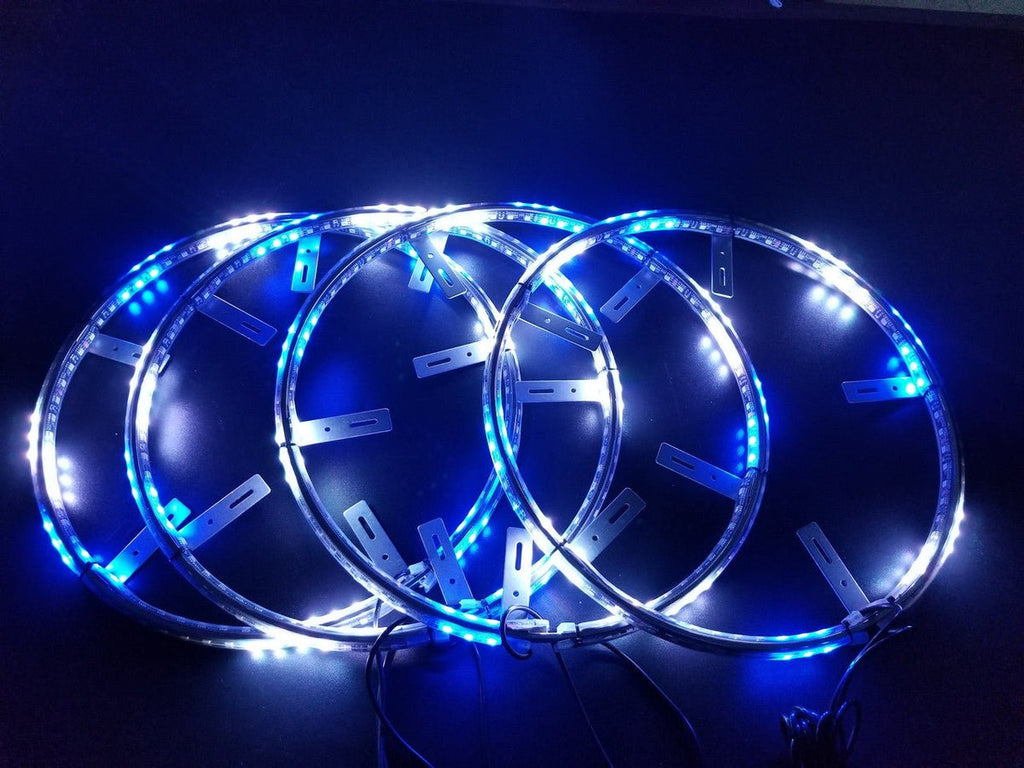 15.5" LED Wheel Ring Kit — 4-Piece RGB Double Row