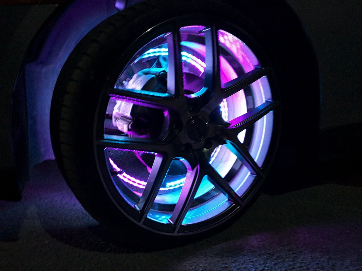 15.5" LED Wheel Ring Kit — 4-Piece RGB Double Row