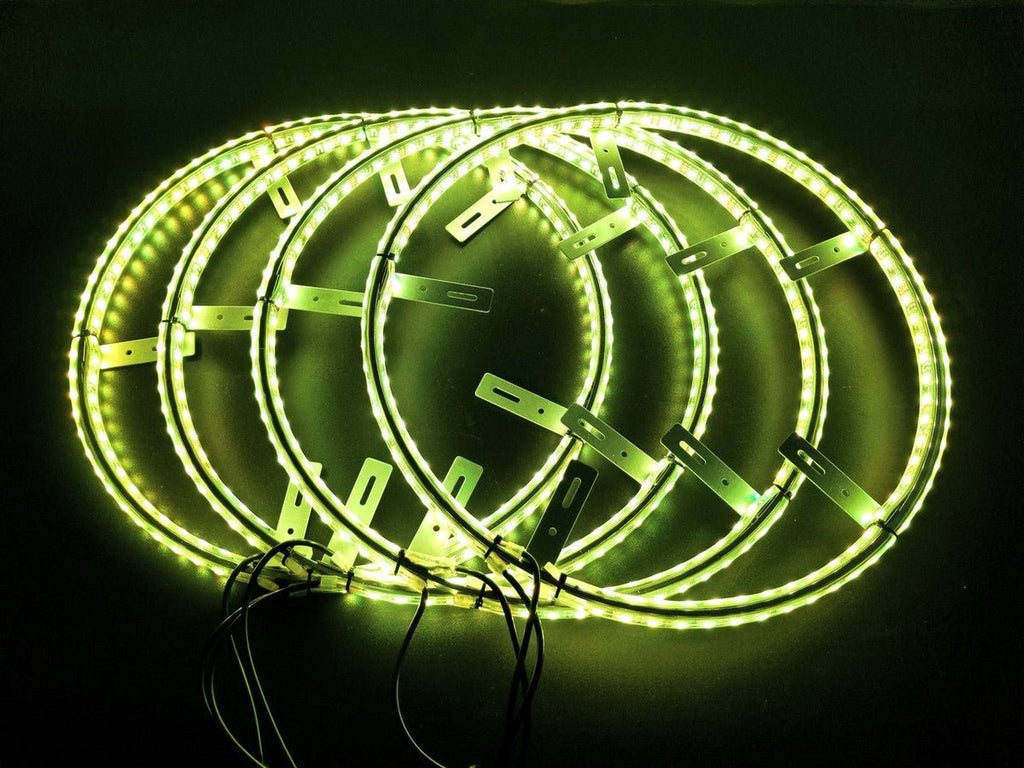 15.5" LED Wheel Ring Kit — 4-Piece RGB Double Row