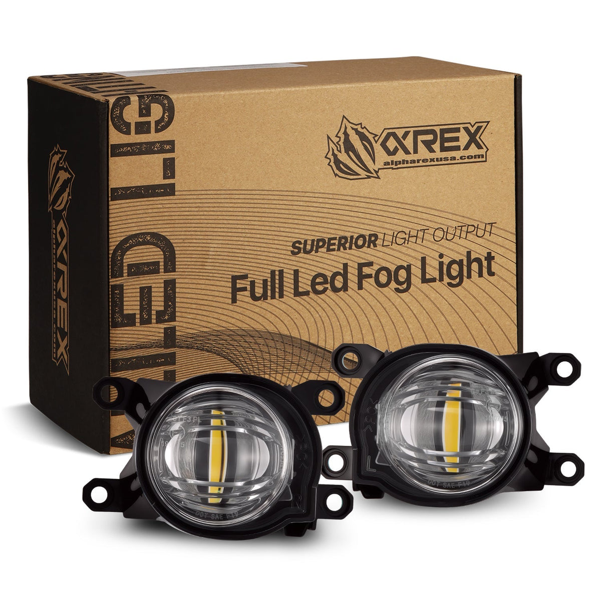 AlphaRex 24-26 Toyota Land Cruiser DoubleTap Dual Color LED Projector Fog Lights